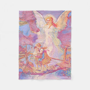 Guardian Angel met Children Crossing Bridge Fleece Deken