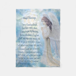 Guardian Angel met gedicht Fleece Deken