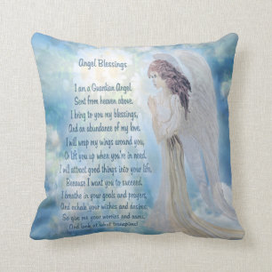 Guardian Angel met gedicht  Kussen