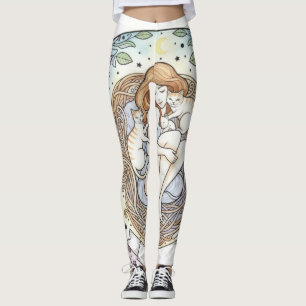 Guardian Angel Moeder en Baby Kat Design Leggings