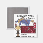 Guardian Angel of Barbers door SRF Magneet (Voorkant / Achterkant)