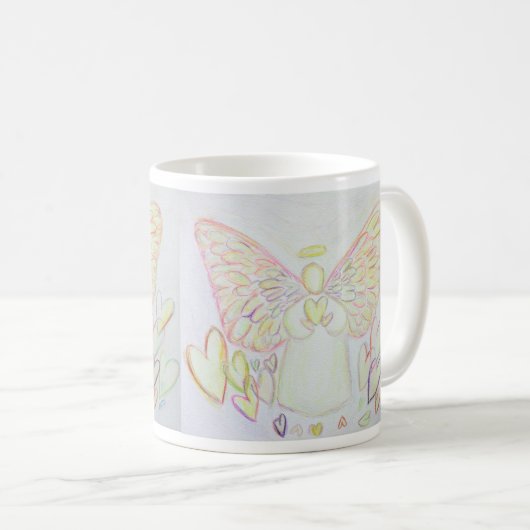 Guardian Angel of Hearts Art Custom Coffee Cup Mug (Devant droit)