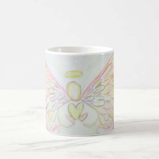 Guardian Angel of Hearts Art Custom Coffee Mok Cup (Center)