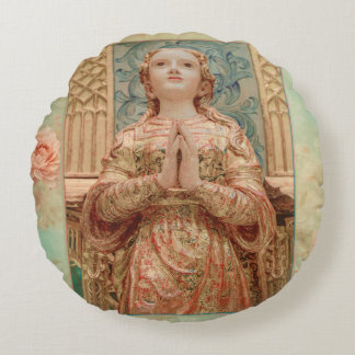 Guardian Angel painting Rond Kussen