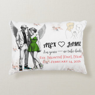 Guardian Angel Pair – Cute Wings Accent Pillow Accent Kussen