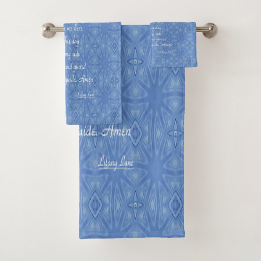 Guardian Angel Prayer Blue Bad Handdoek (Insitu)