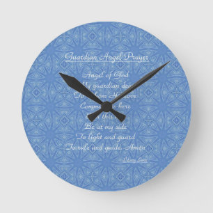 Guardian Angel Prayer Blue  Ronde Klok