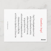 Guardian Angel Prayer Card Briefkaart (Achterkant)