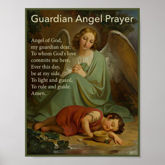 Guardian Angel Prayer for Boys Poster (Voorkant)