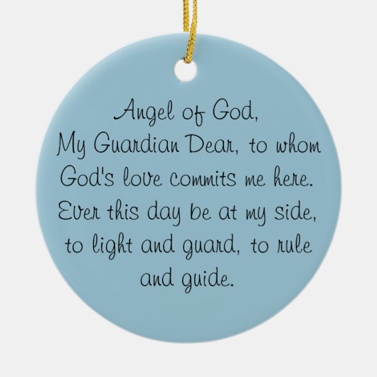 GUARDIAN ANGEL PRAYER ORNAMENT (Voorkant)
