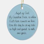GUARDIAN ANGEL PRAYER ORNAMENT (Links)