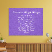 Guardian Angel Prayer Paars Canvas Afdruk (Insitu (Woonkamer))