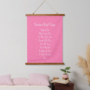 Guardian Angel Prayer Pink Hangend Wandkleed