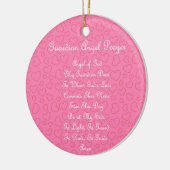 Guardian Angel Prayer Pink Keramisch Ornament (Links)