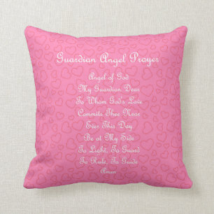 Guardian Angel Prayer Pink Kussen