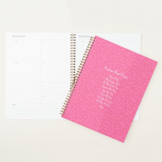Guardian Angel Prayer Pink Planner (Display)