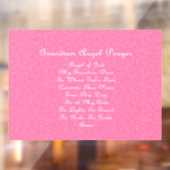 Guardian Angel Prayer Pink Raamsticker (Vel 2)