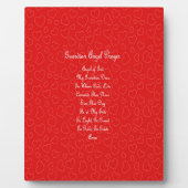 Guardian Angel Prayer Red Hearts Fotoplaat (Voorkant)