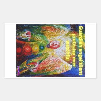 Guardian angel rechthoekige sticker