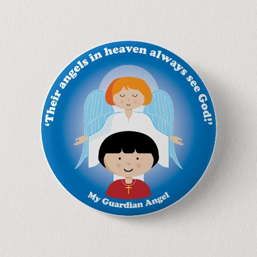 Guardian Angel Ronde Button 5,7 Cm (Voorkant)