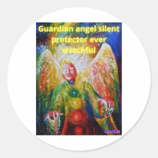 Guardian angel ronde sticker