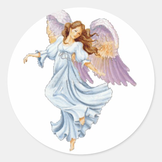 Guardian Angel Ronde Sticker (Voorkant)
