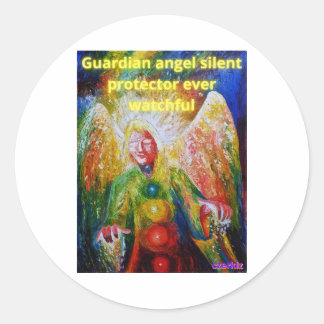 Guardian angel ronde sticker