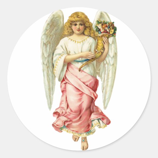 Guardian Angel Ronde Sticker (Voorkant)