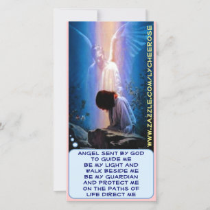 GUARDIAN ANGEL ROSE CARTE PHOTO