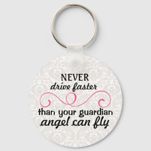 Guardian Angel Sleutelhanger Pink Grey