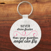 Guardian Angel Sleutelhanger Pink Grey (Voorkant)