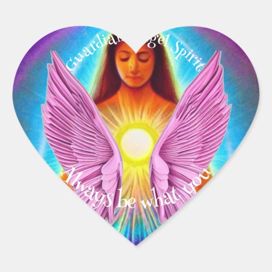 Guardian Angel Spirit Hart Sticker (Voorkant)