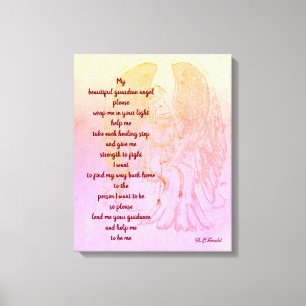 Guardian Angel spiritueel herstelgedicht kunstcanv Canvas Afdruk