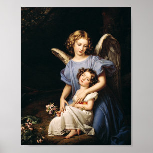 Guardian angel van Joseph Karl Stieler Poster
