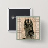 Guardian angel vierkante button 5,1 cm (Voorkant /achterkant)