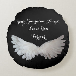 Guardian Angel Wings Love Inspirerend Quote Rond Kussen