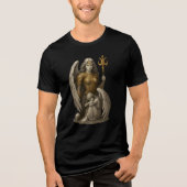 Guardian Angel with Golden Armor Artwork Tri-Blend Shirt (Voorkant)