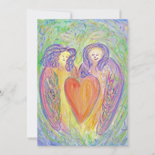 Guardian Angels Coeur Invitations personnalisés ou