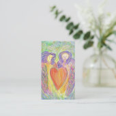 Guardian Angels Love Heart Art Carte de visite (Debout devant)