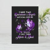 Guardian Angles in Mijn hemel Mam & Pap Bedankkaart (Staand voorkant)