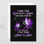 Guardian Angles in Mijn hemel Mam & Pap Bedankkaart (Voorkant / Achterkant)