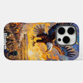 Guardian Eagle, een gevecht bij zonsondergang Case-Mate iPhone Case (Achterkant (horizontaal))