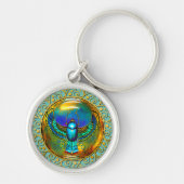 Guardian of Sun en Gold Circle Stijlvol Lijst Sleutelhanger (Voorkant)