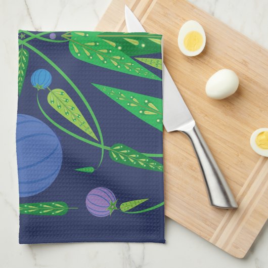 Guardian of the Blueberries Kitchen Towel Theedoek (Quarter Fold)