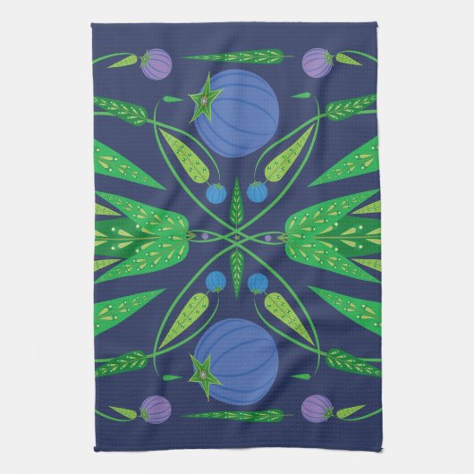 Guardian of the Blueberries Kitchen Towel Theedoek (Verticaal)