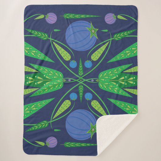 Guardian of the Blueberries Sherpa (3 maten) Sherpa Deken (Voorkant)