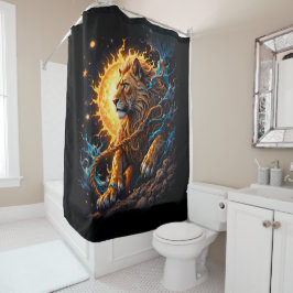 Guardian of the Solar Threshold – Lion of Balance  Douchegordijn