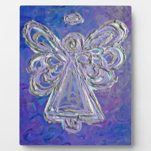 Guardian Paarse engel schilderij kunst geschenk pl Fotoplaat