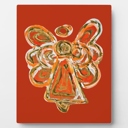 Guardian Sinaasappel Engel Schilderen Kunst Gift P Fotoplaat (Voorkant)