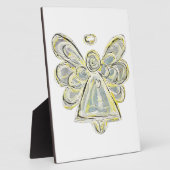 Guardian wit licht engel schilderij kunst plaque fotoplaat (Zijkant)